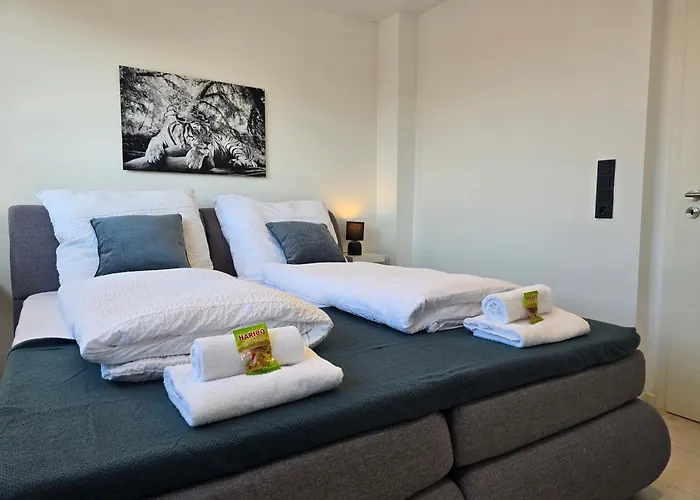 Modernes Mit Balkon- Aufzug & Naehe Flughafen Appartement